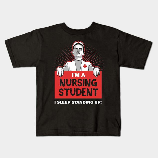 Nursing Student Zombie Kids T-Shirt by veerkun